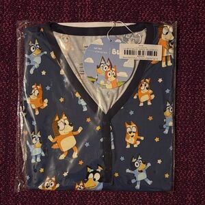 Little Sleepies Navy Blue Bluey & Friends Pajama Top